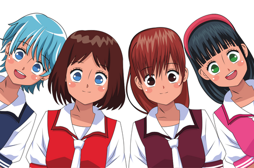 Group of anime characters