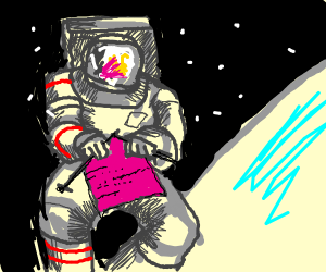 Knitting in space courtesy drawception.com