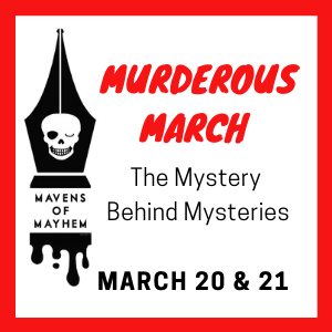 Murderous March Confab is at the library on March 21st , 10:30-4:00