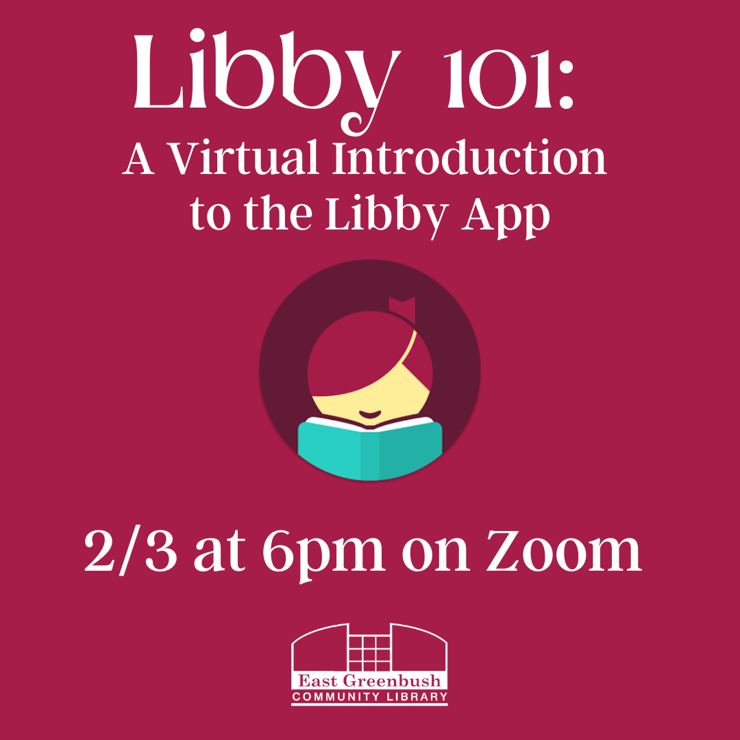 Libby 101 February 3, 2022 at 6pm on Zoom