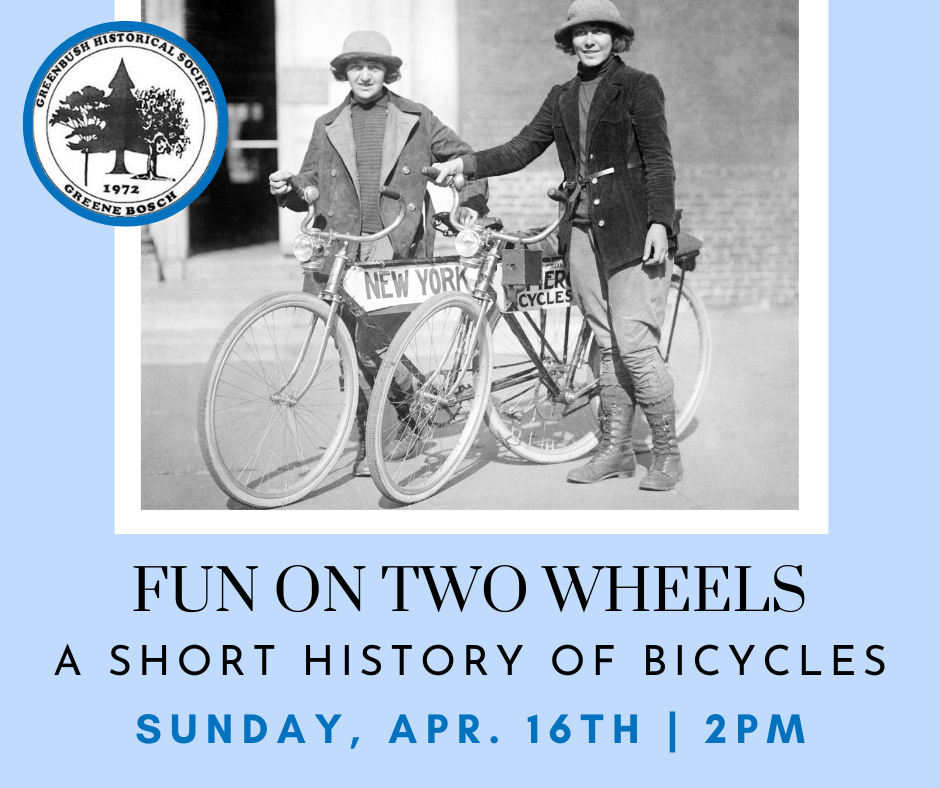 4/16 at 2pm: Historical Society: Fun On Two Wheels - A Short History of Bicycles
