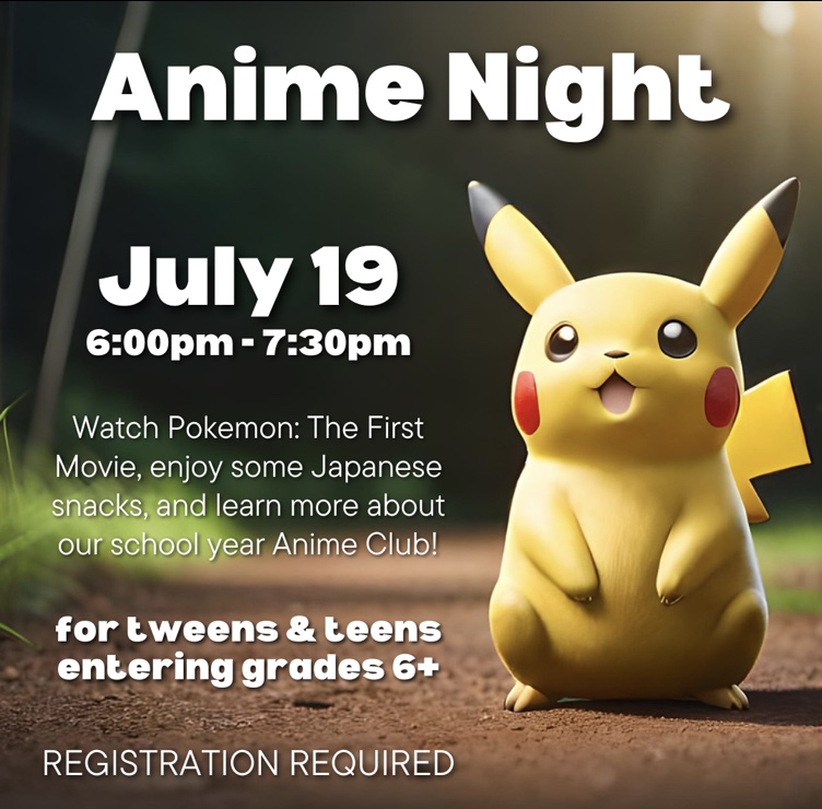 Anime Night 7/19 at 6pm