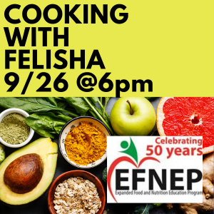 september 26 at 6pm cooking with felisha