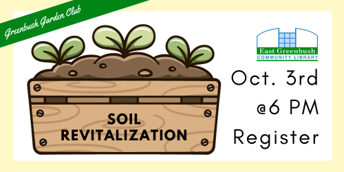 GGC: Soil Revitalization, Oct. 3rd at 6 pm in the library. Register.