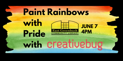june 7 at 4pm  paint rainbows with pride