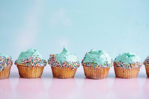 Cupcakes with sprinkles