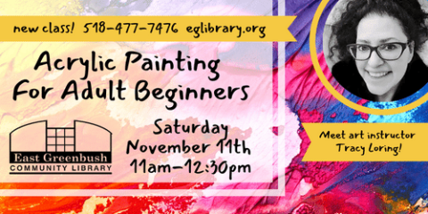 ACRYLIC PAINTING FOR ADULT BEGINNERS NOVEMBER 11 AT 11AM