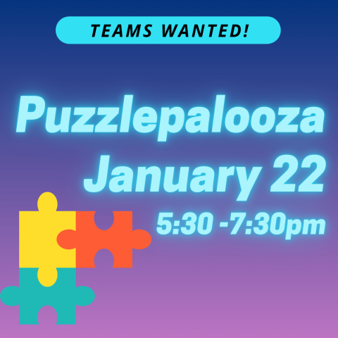 puzzlepalooza january 22 at 5:30pm