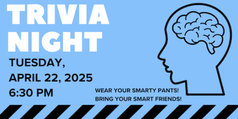 Trivia Night at the Library 4/22 at 6:30pm