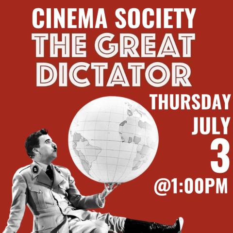 cinema society the great dictator july 3 at 1:00pm