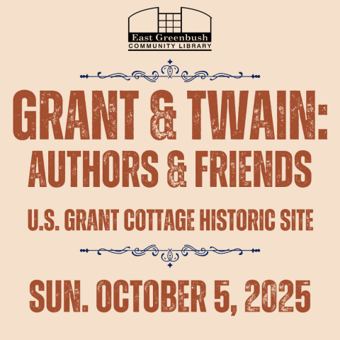 grant and twain authors and friends sunday october 5 at 2:00pm