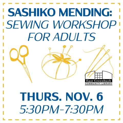 SCISSORS, PIN CUSHION, THREAD AND NEEDLES