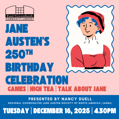 jane austen in a red dress and red bonnet