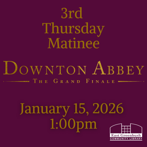 Downton Abbey: the Grand Finale in Gold Letters on purple background