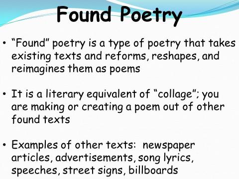 Found Poetry instructions