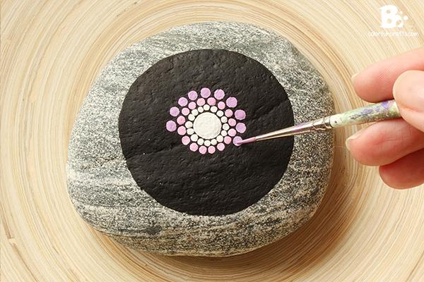 Painting Mandala Stone