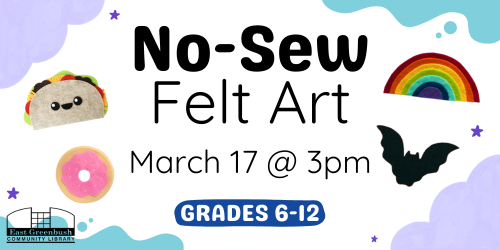No-Sew Felt Art - March 17 @ 3pm (Grades 6-12)