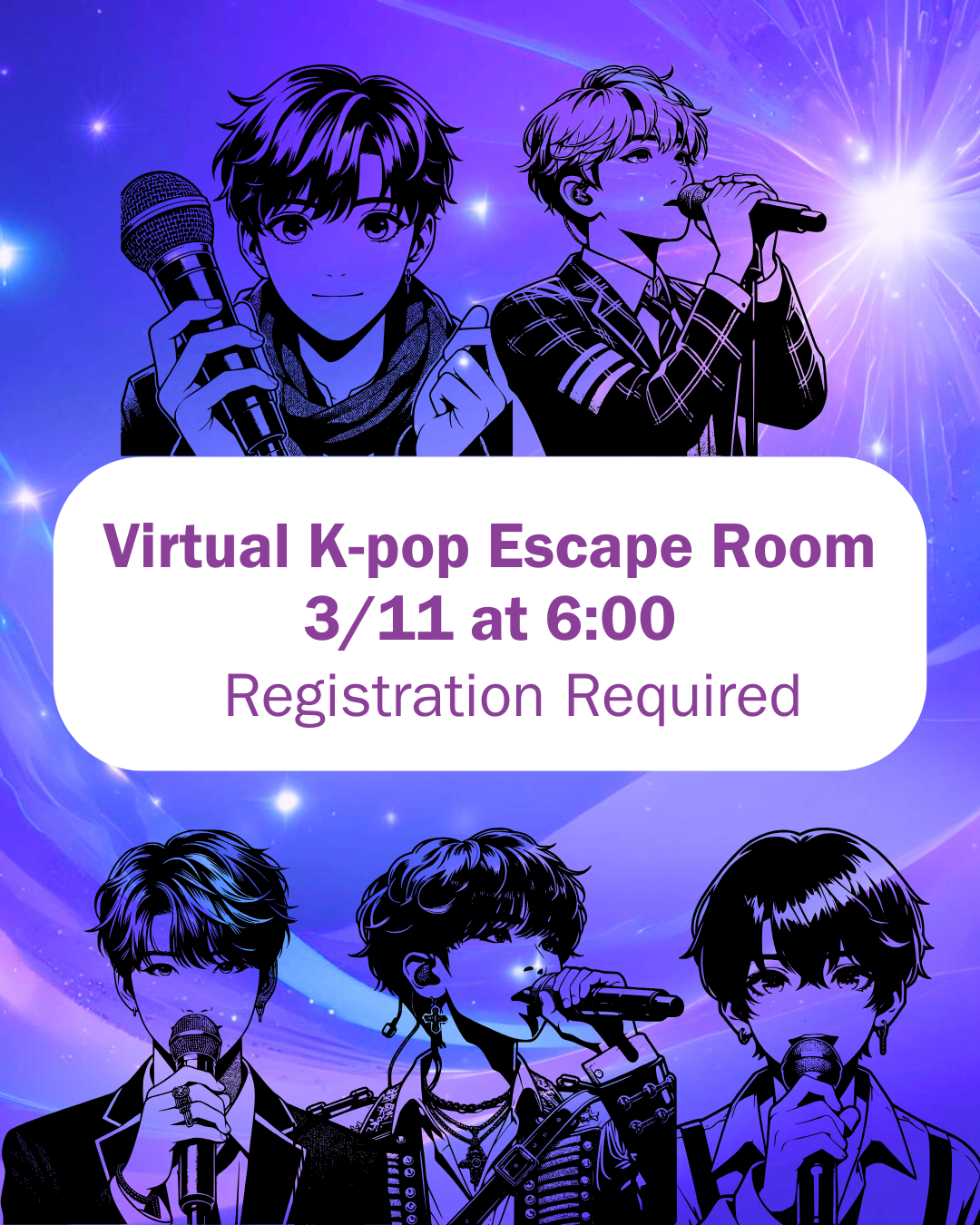 Virtual Escape Room Flyer
