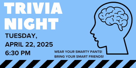 Trivia Night at the Library 4/22 at 6:30pm