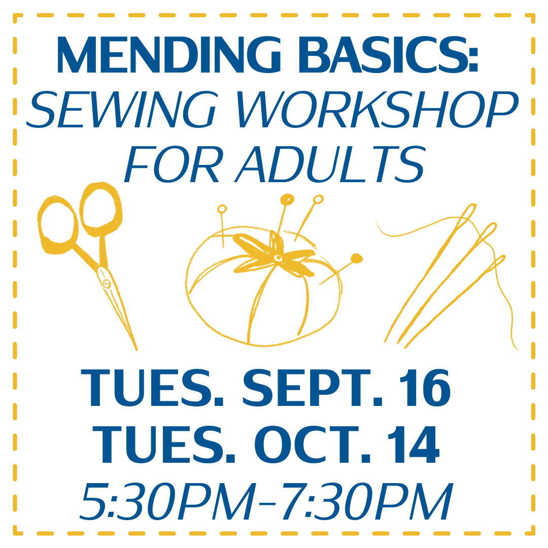 mending basics tuesday October 14 at 5:30pm