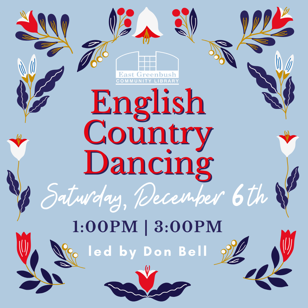 blue, red, tan, and white flowers in a border.